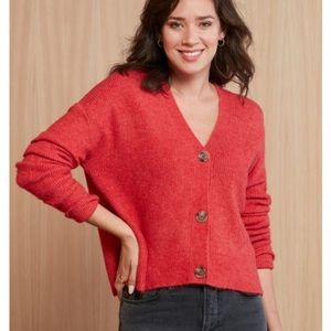 Evereve Peyton Jenson Kayleigh Cardigan in Coral